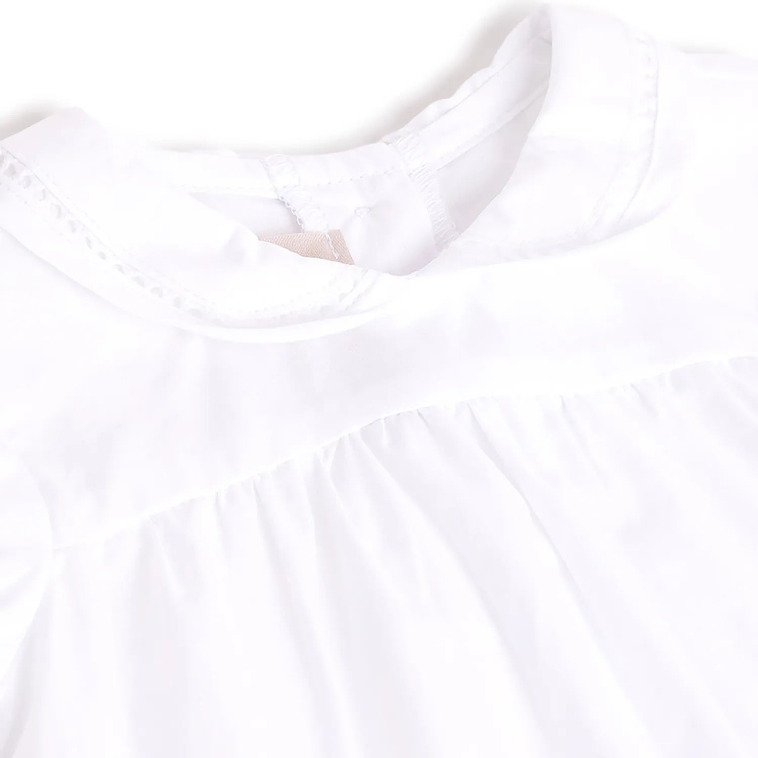 Girls White Cotton Top