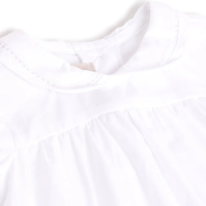 Girls White Cotton Top