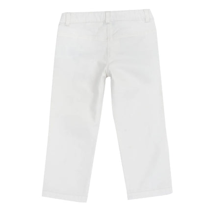 Girls White Embellished Jeans