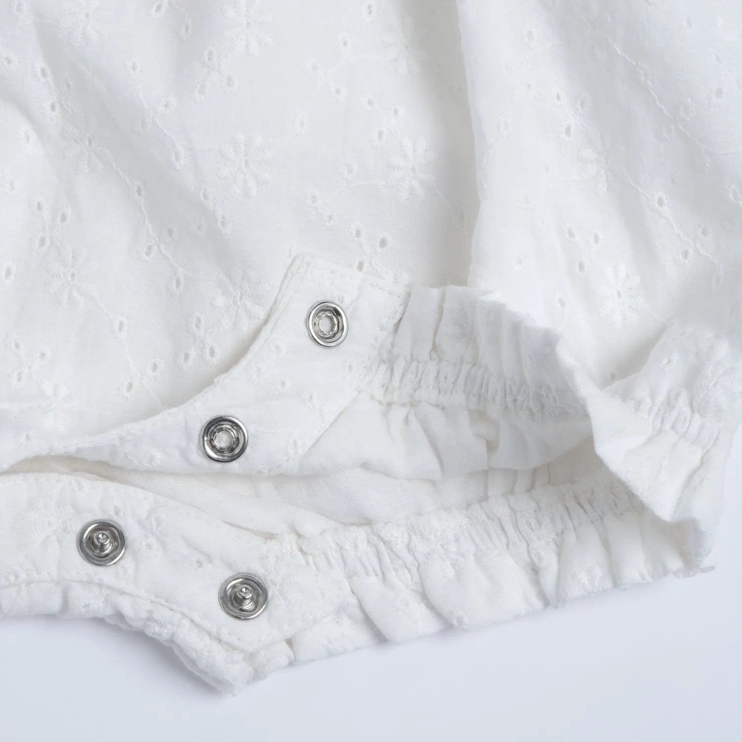 Girls White Embellished Romper