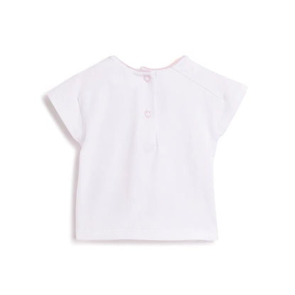Girls White Embellished T-shirt