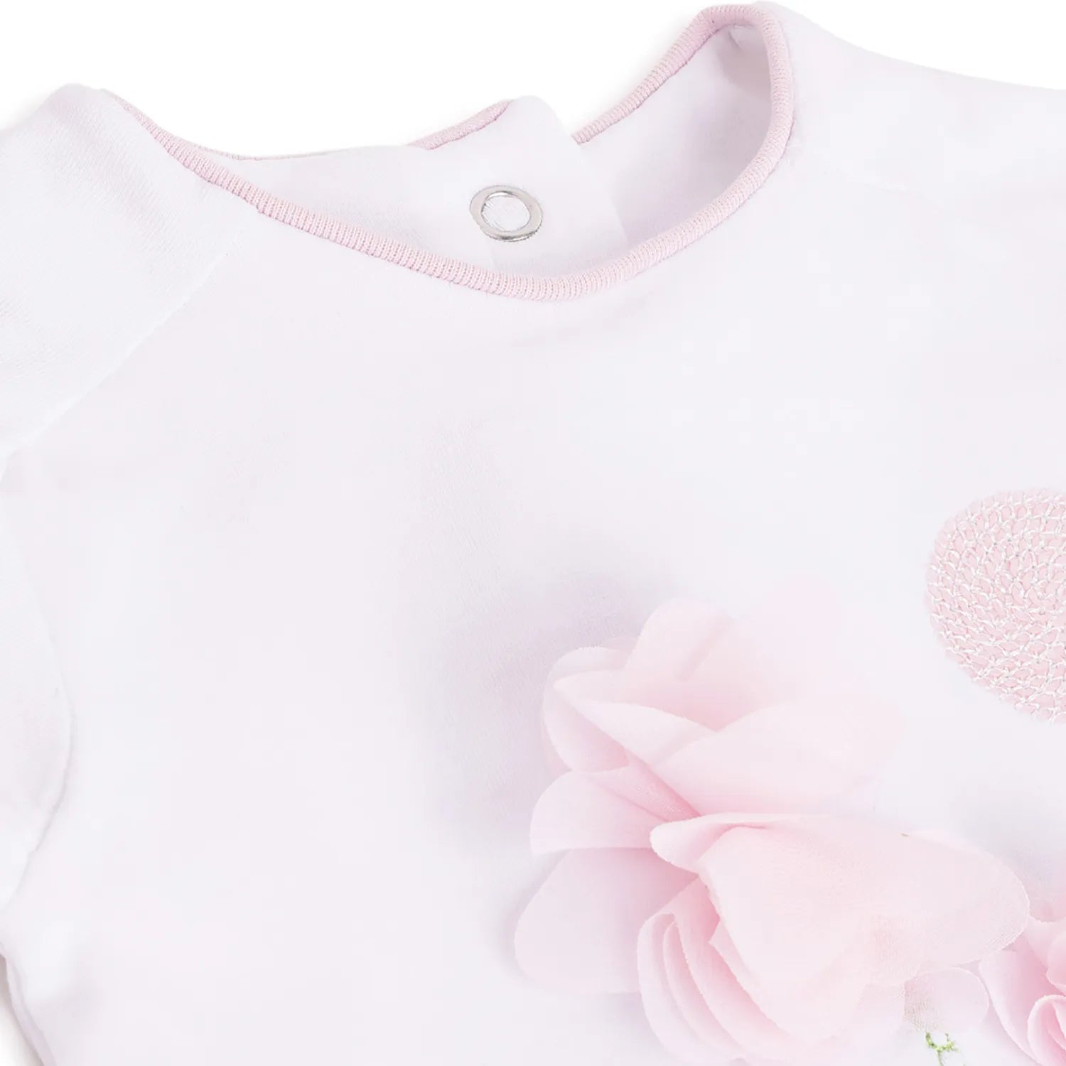 Girls White Embellished T-shirt