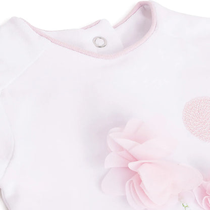 Girls White Embellished T-shirt