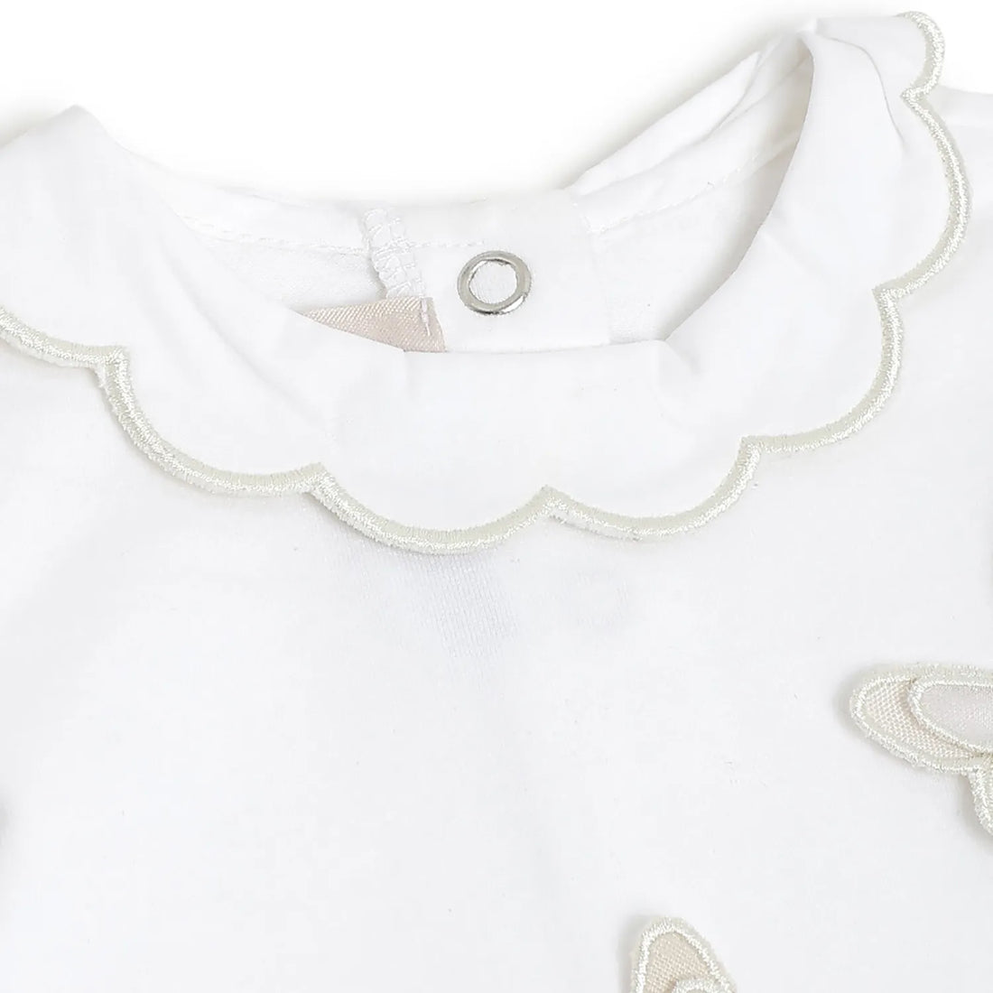 Girls White Embellished T-shirt