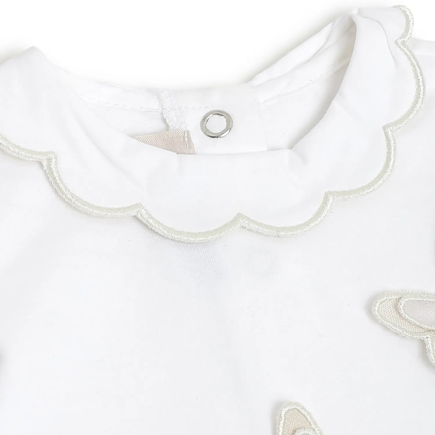 Girls White Embellished T-shirt