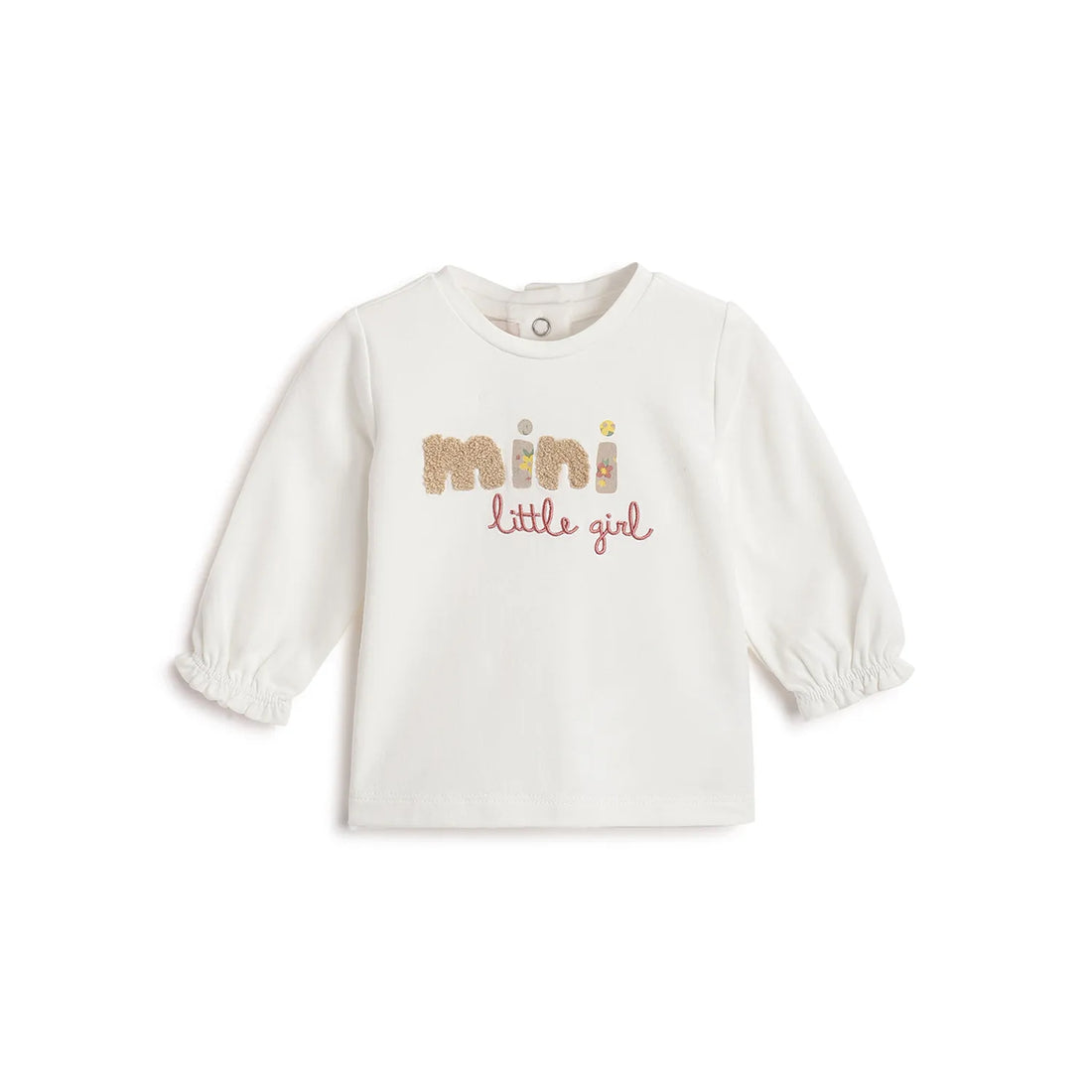 Girls White Embellished T-shirt