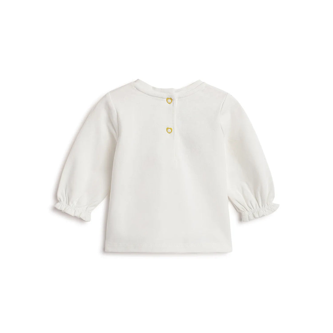 Girls White Embellished T-shirt