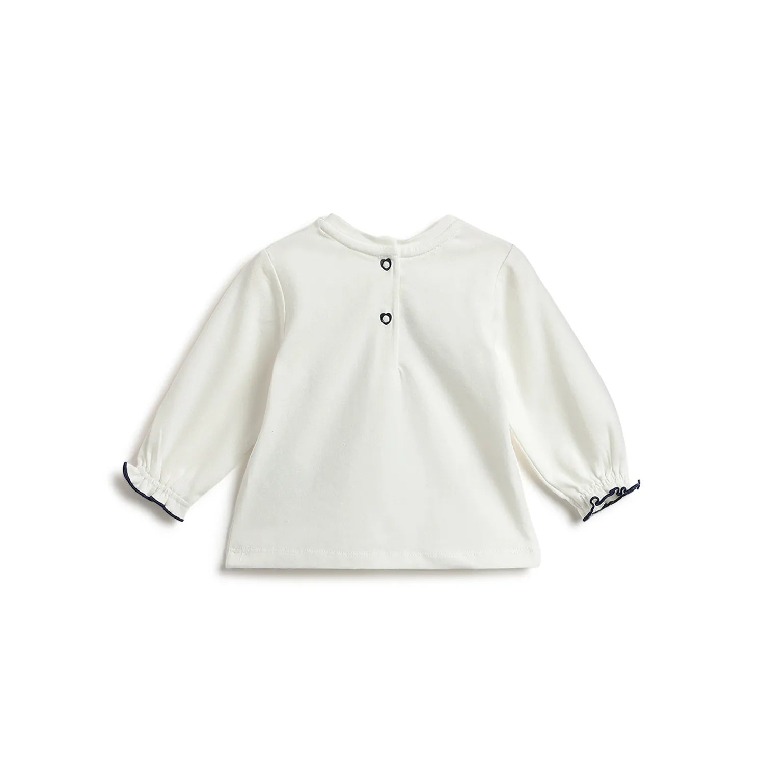 Girls White Embellished T-shirt