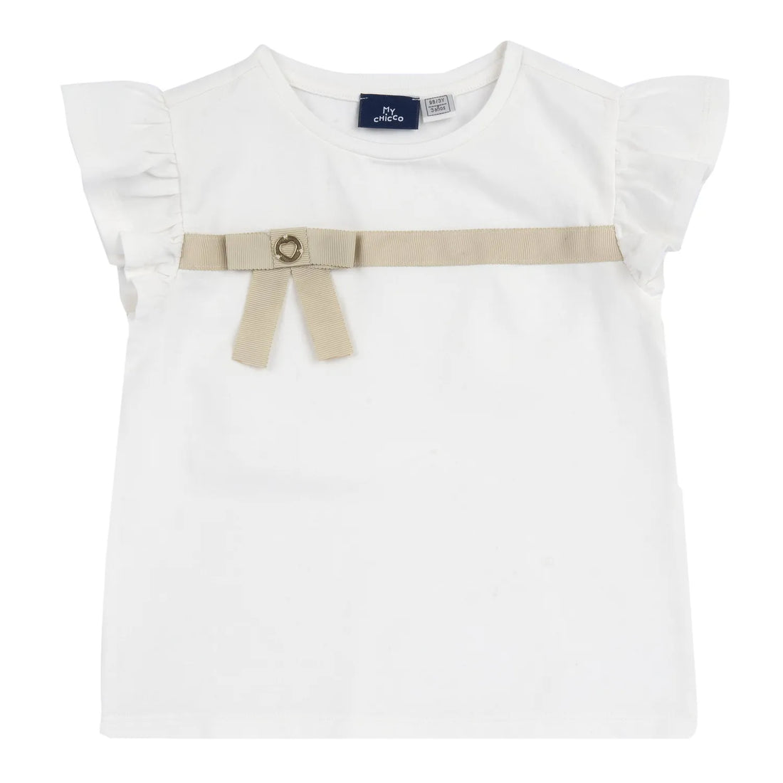 Girls White Embellished T-shirt