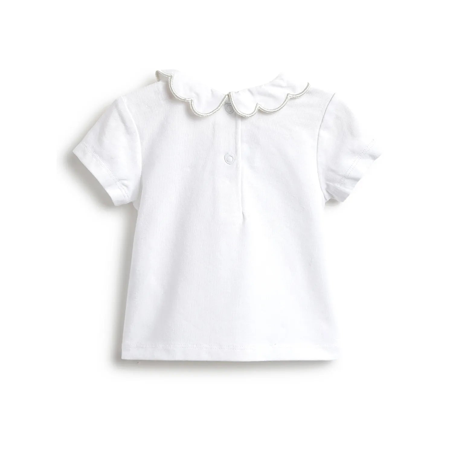 Girls White Embellished T-shirt