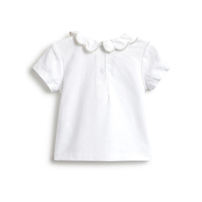Girls White Embellished T-shirt