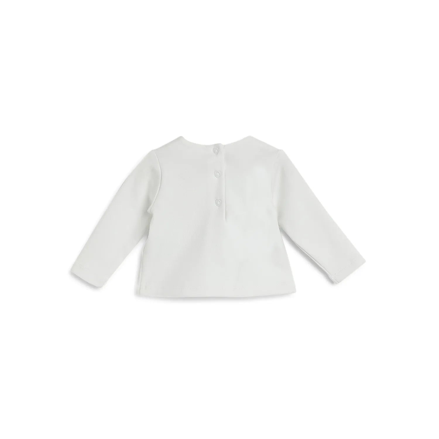 Girls White Embellished T-shirt With Legging