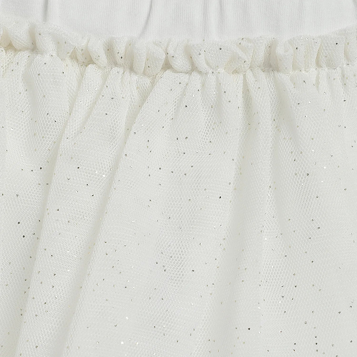 Girls White Embellished T-shirt With Legging