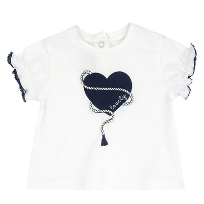 Girls White Embellished Top
