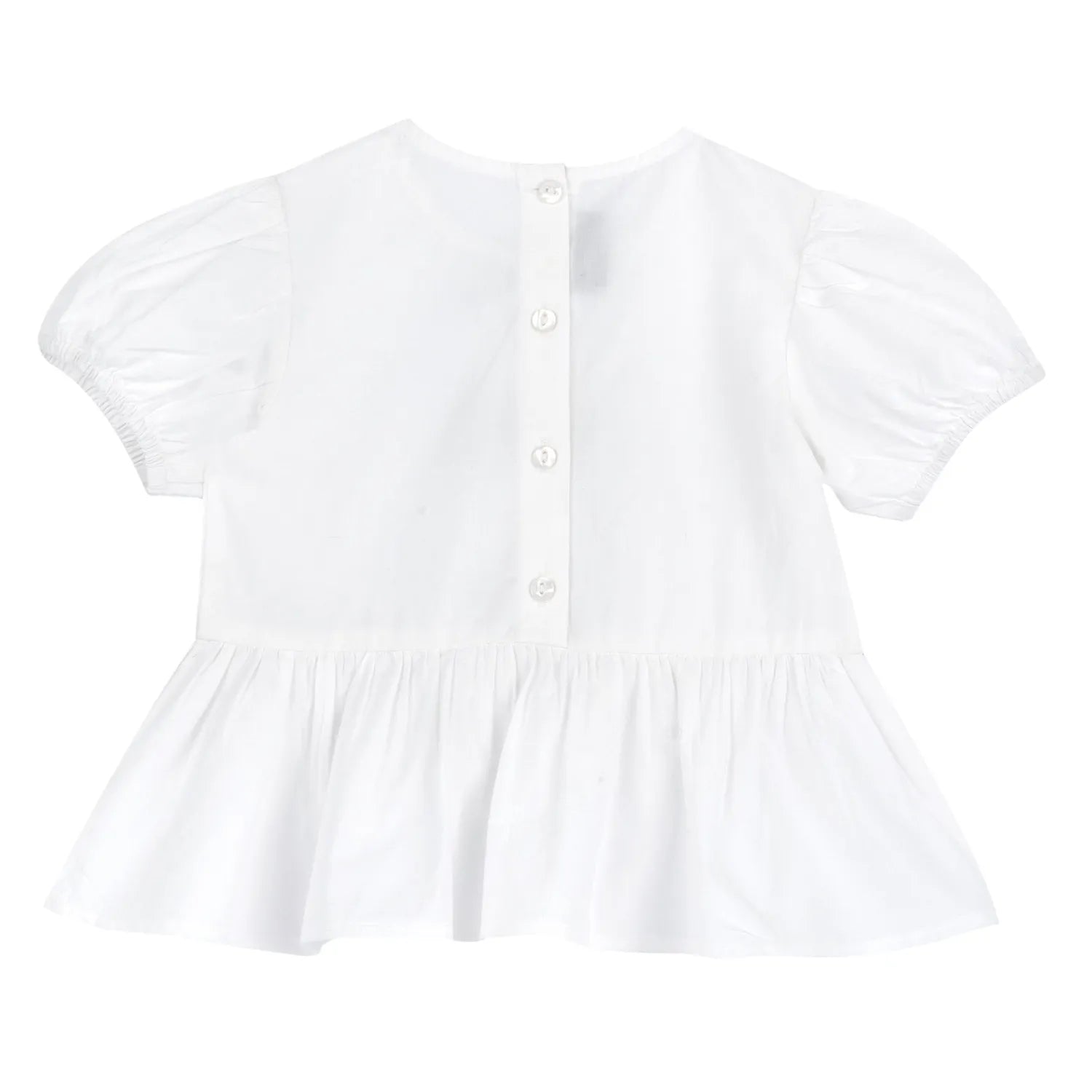 Girls White Embellished Dress