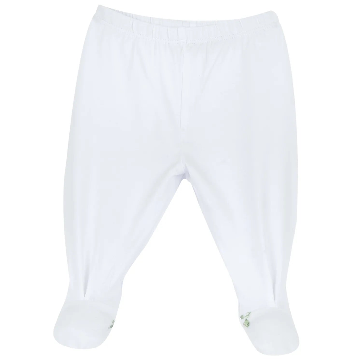 Girls White Embroidered Smock with Leggings