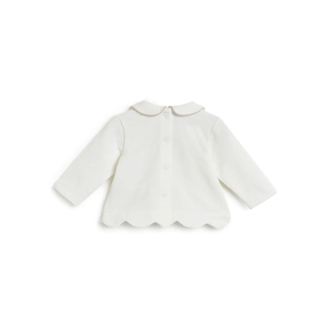 Girls White Embroidered Sweatshirt With Legging