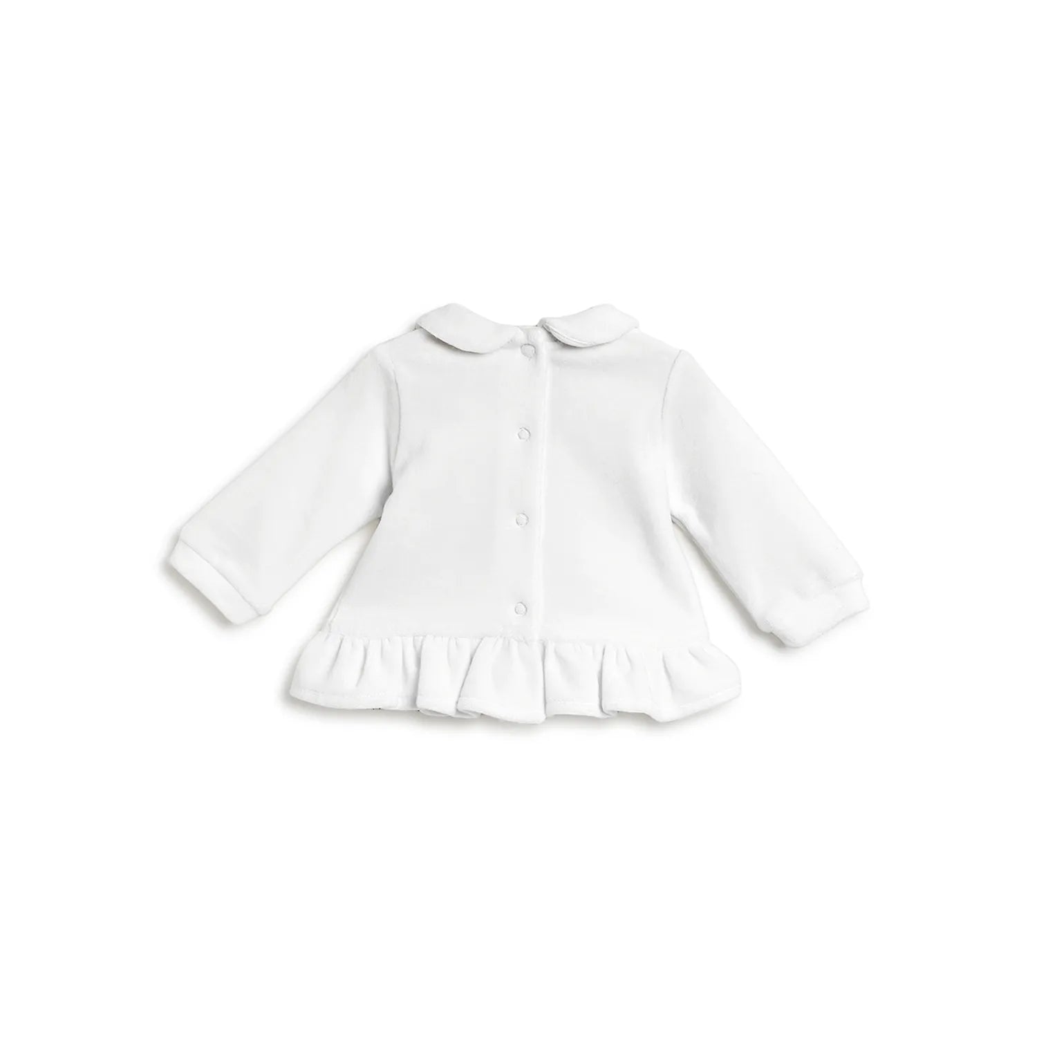 Girls White Embroidered Sweatshirt With Legging