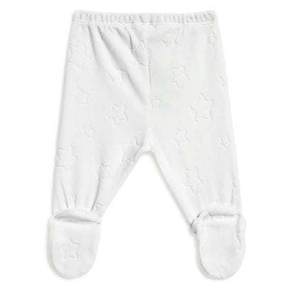 Girls White Embroidered Sweatshirt With Legging