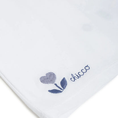 Girls White Embroidered T-Shirt With Shorts