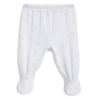 Girls White Embroidered Top With Leggings