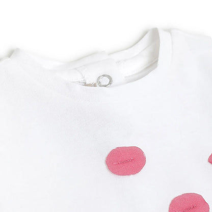 Girls White Floral Printed Top