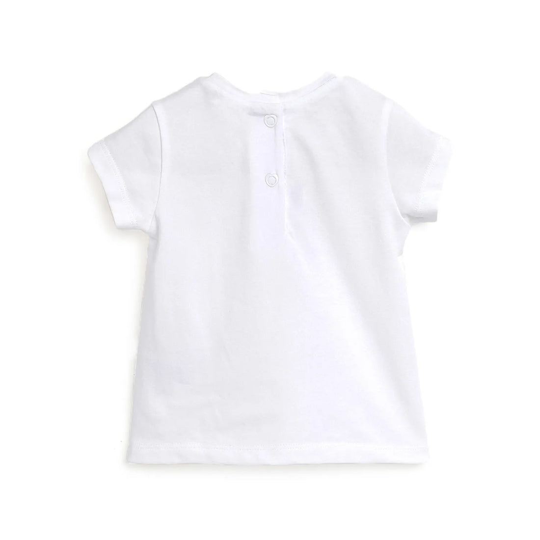 Girls White Graphic Printed T-shirt