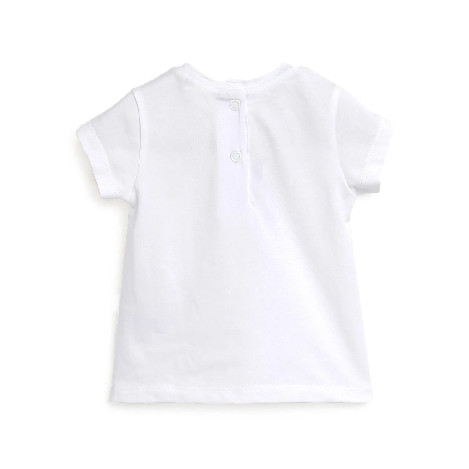 Girls White Graphic Printed T-shirt