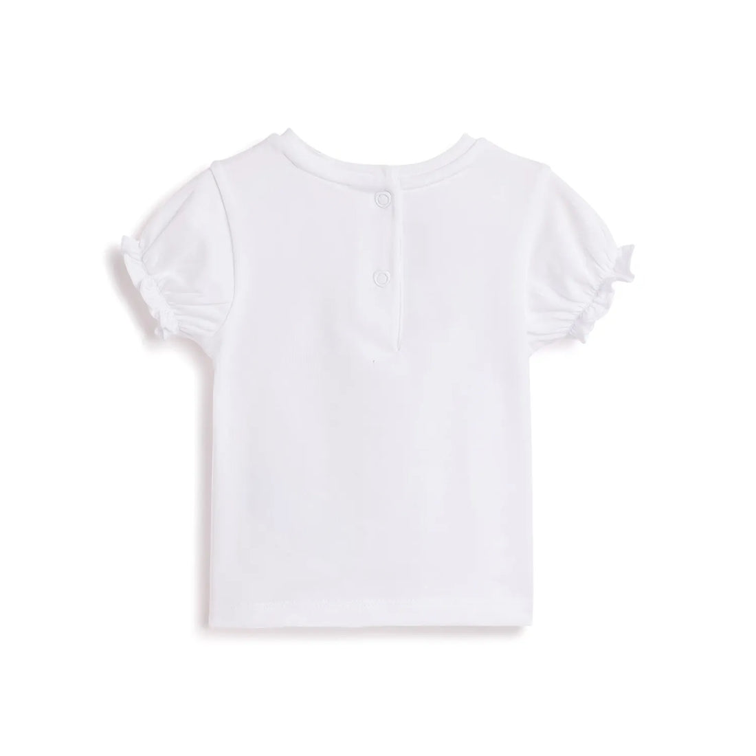 Girls White Graphic Printed T-shirt