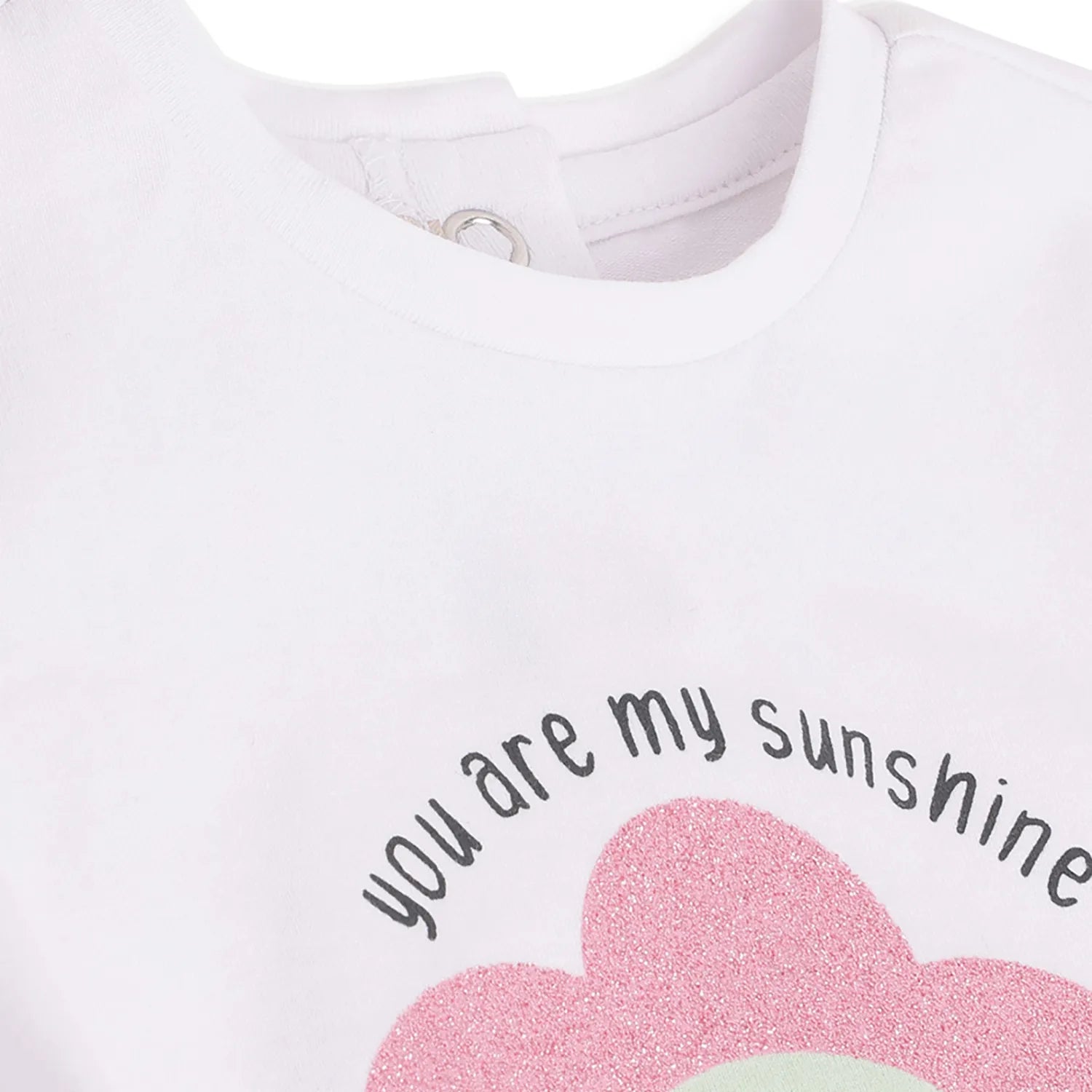 Girls White Graphic Printed T-shirt