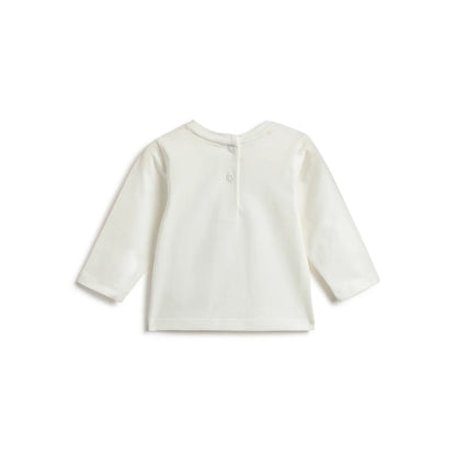 Girls White Graphic Printed T-shirt