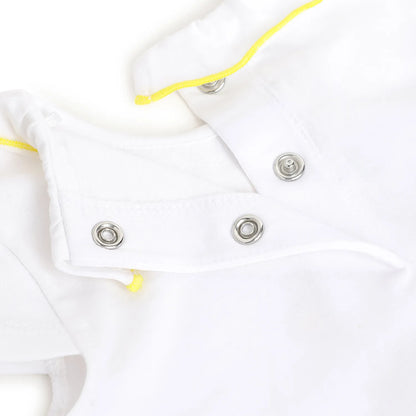 Girls White Graphic Printed Top