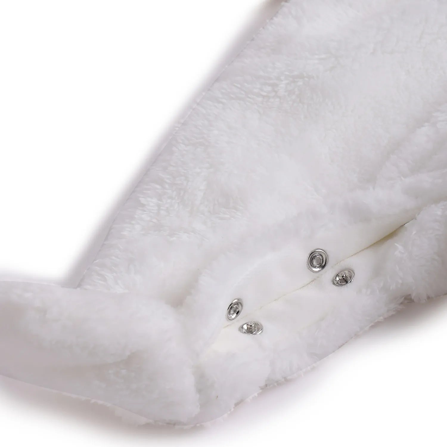 Girls White Hooded Babysuit