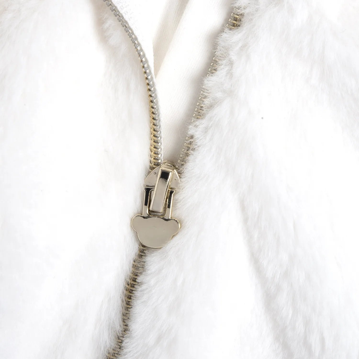 Girls White Hooded Cardigan