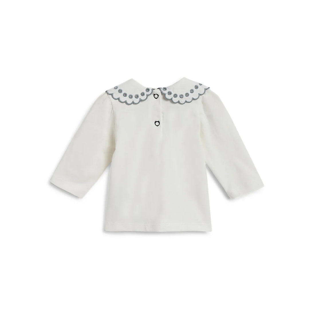 Girls White Peter Pan Collar Top