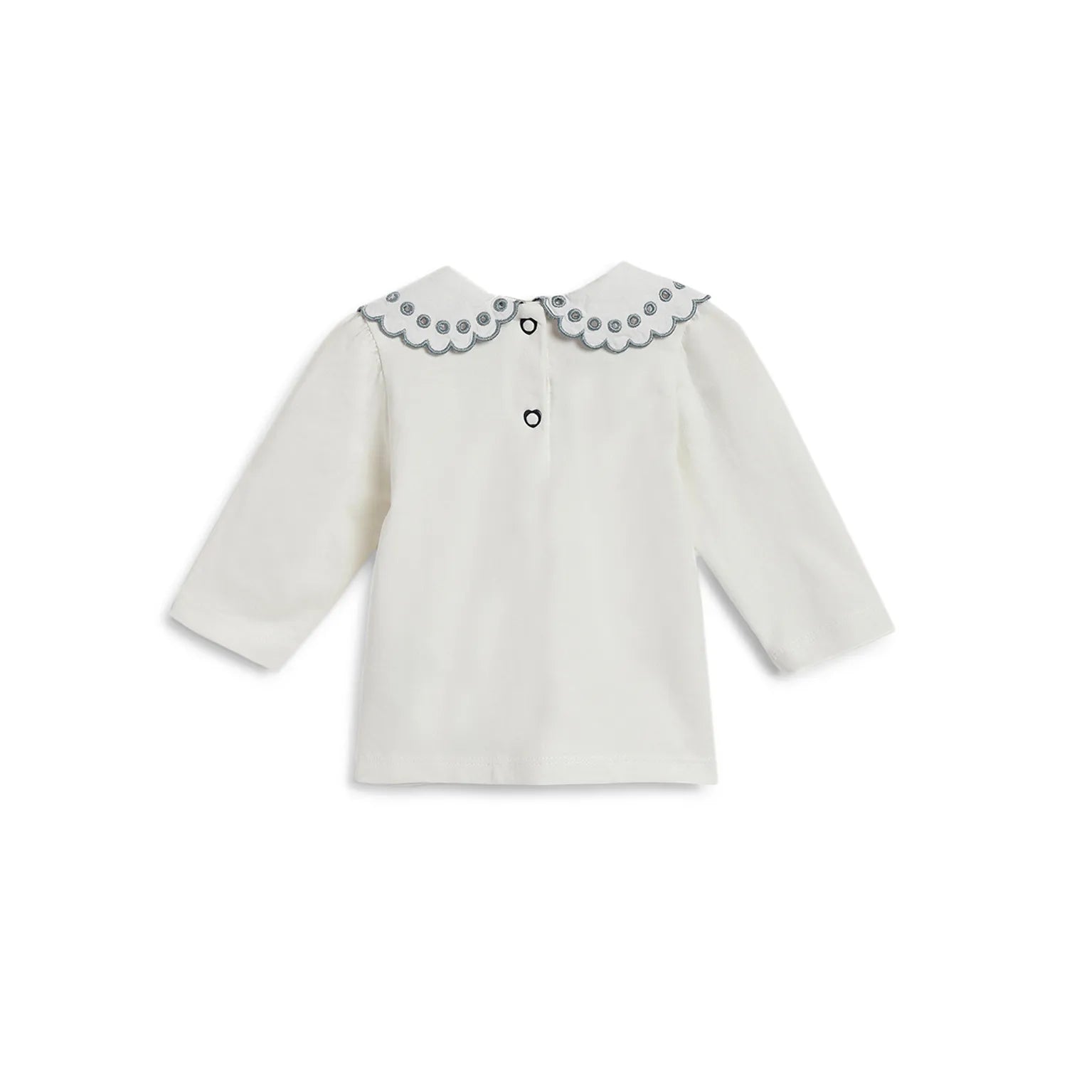 Girls White Peter Pan Collar Top
