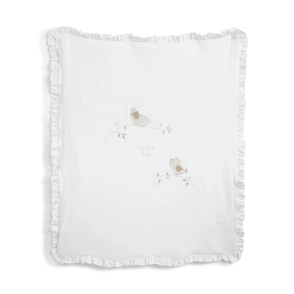 Girls White Pram Blanket