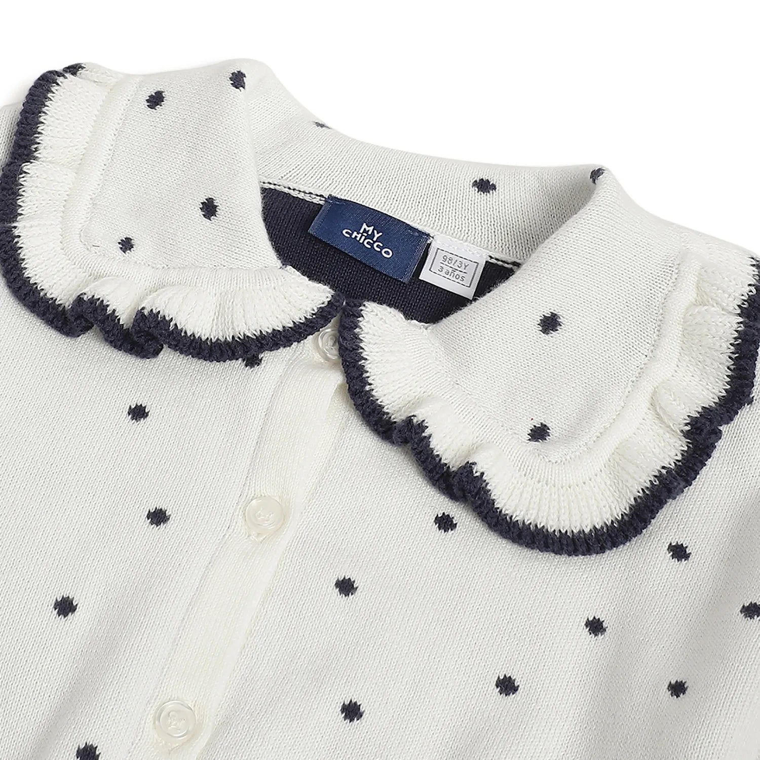 Girls White Printed Cardigan