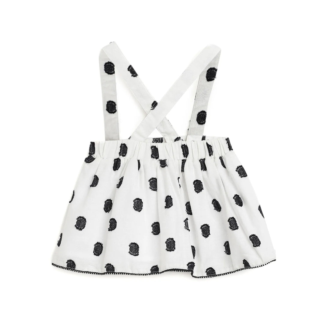 Girls White Printed Flared Skirt