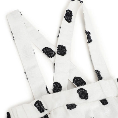 Girls White Printed Flared Skirt