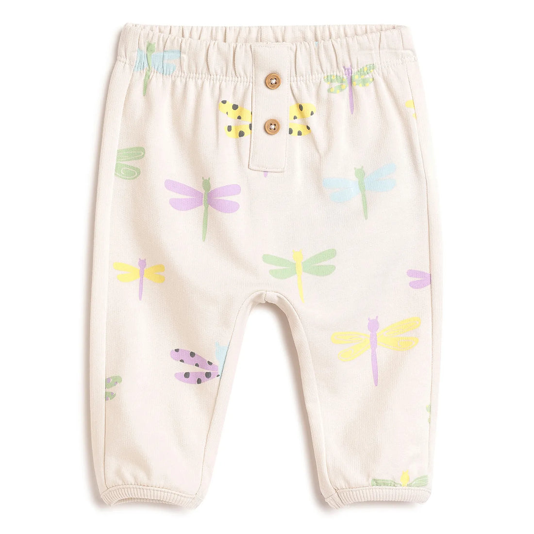 Girls White Printed Joggers