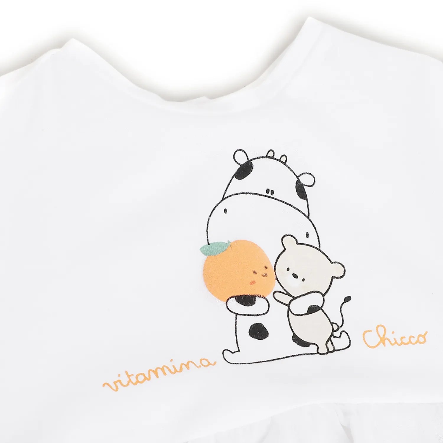 Girls White Printed Rompers