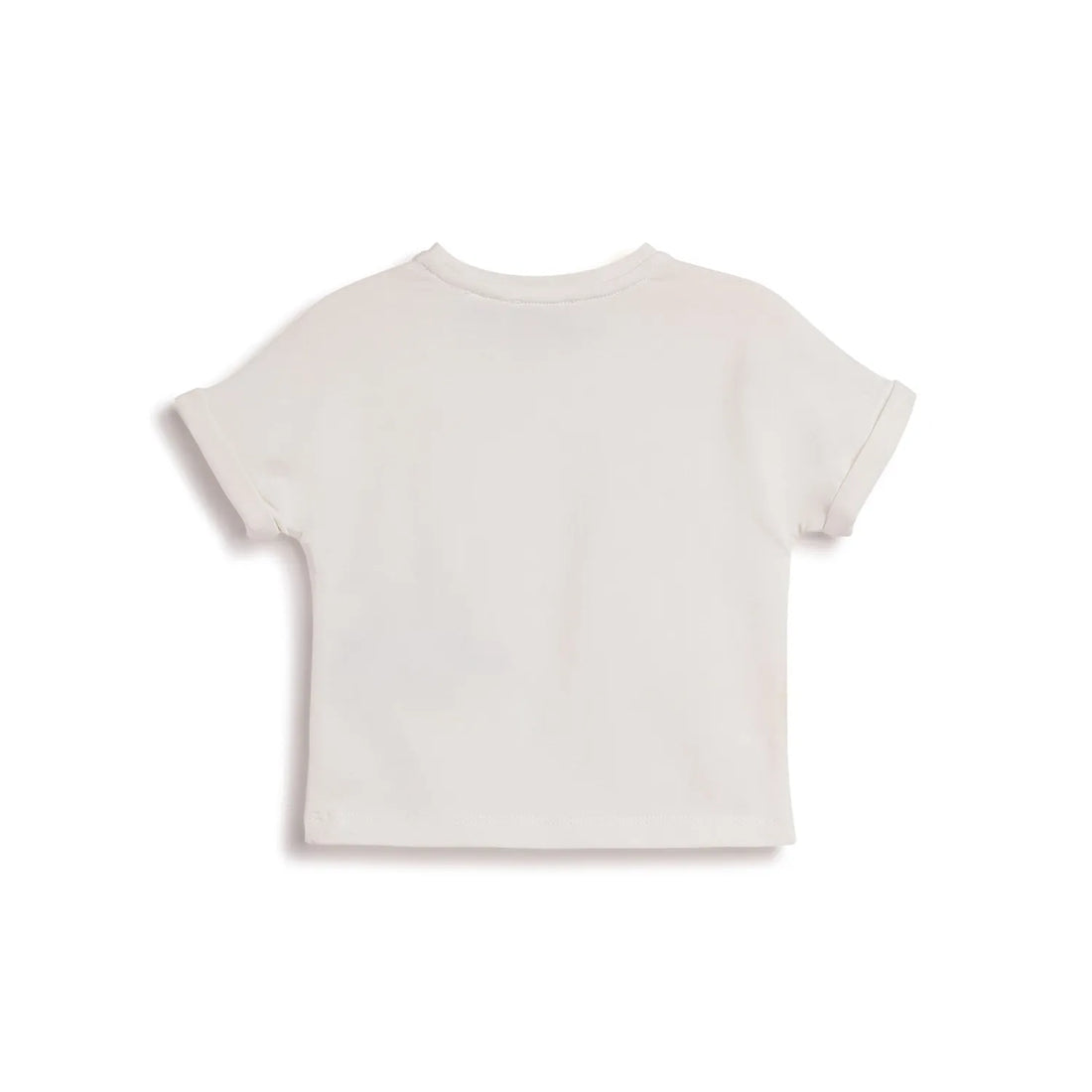 Girls White Printed T-shirt