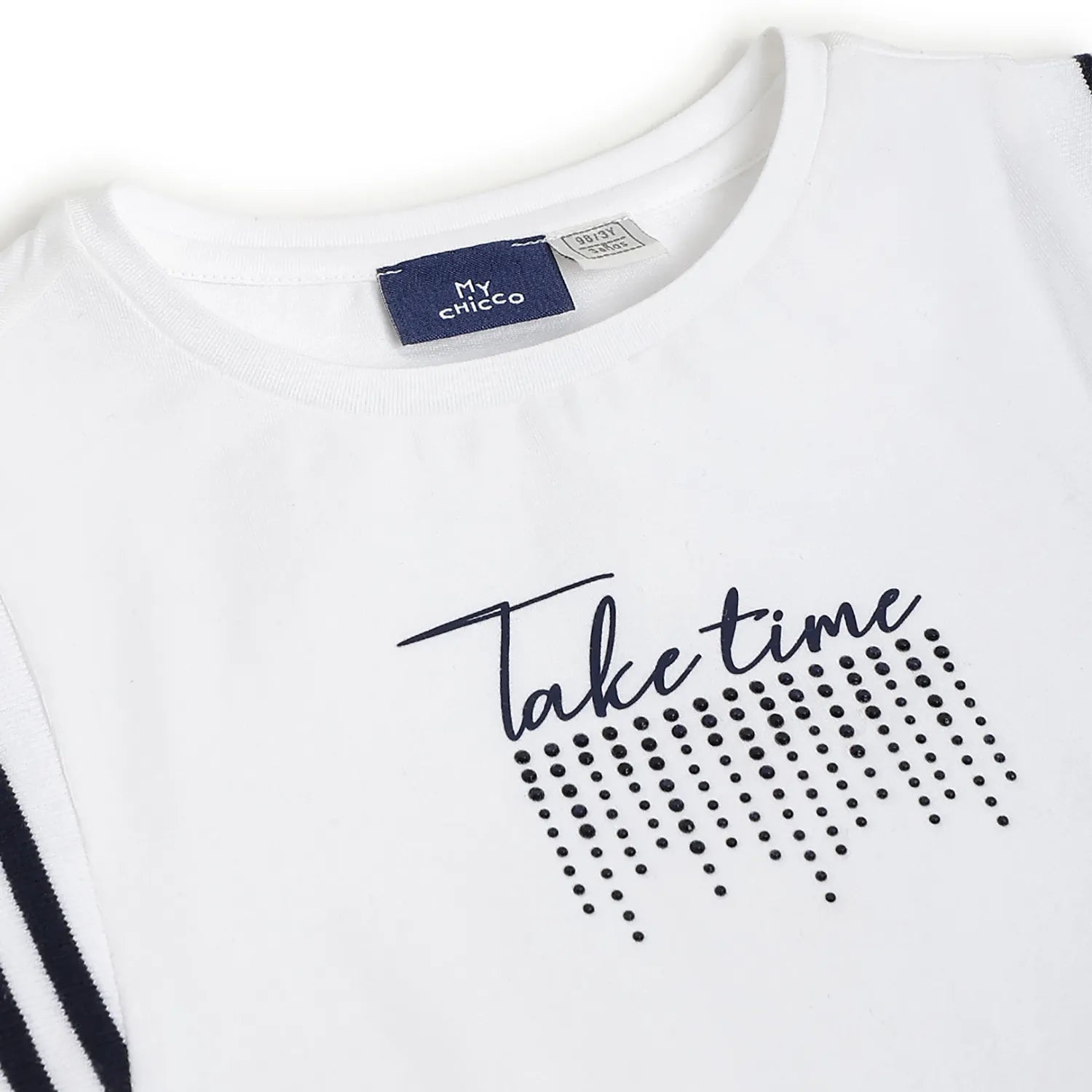 Girls White Printed T-shirt