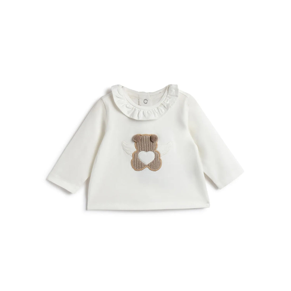 Girls White Printed T-shirt