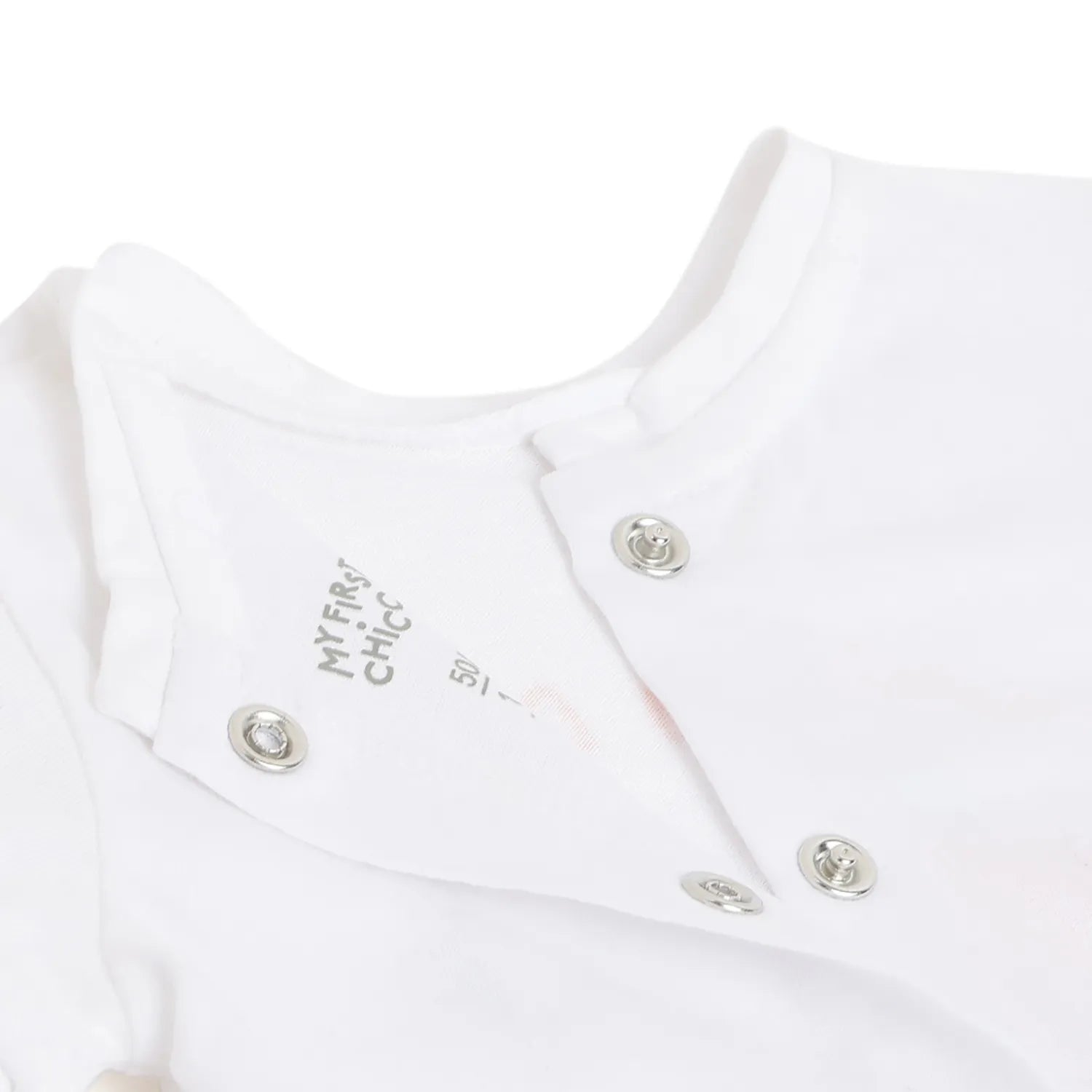 Girls White Printed Top with Shorts