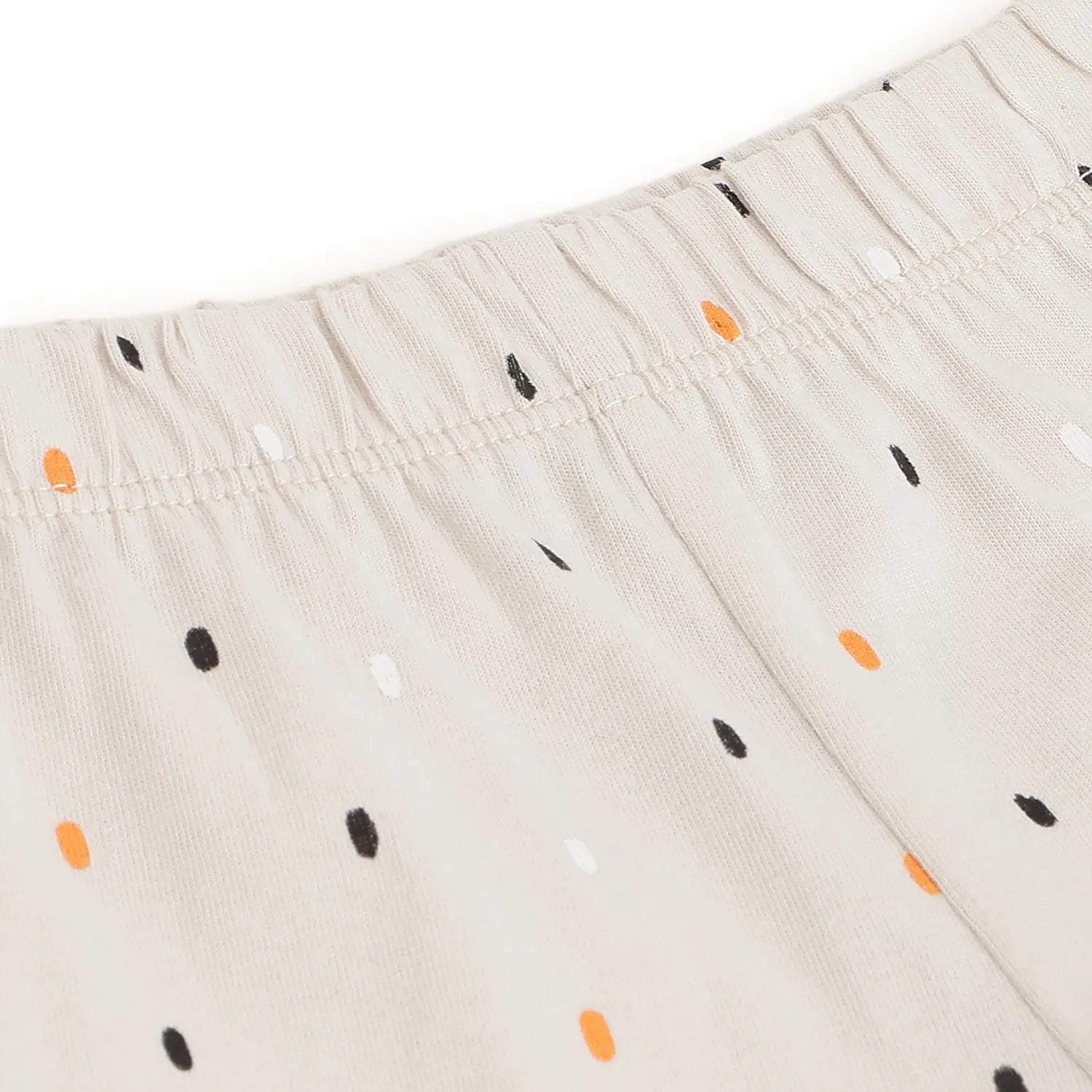 Girls White Printed Top with Shorts