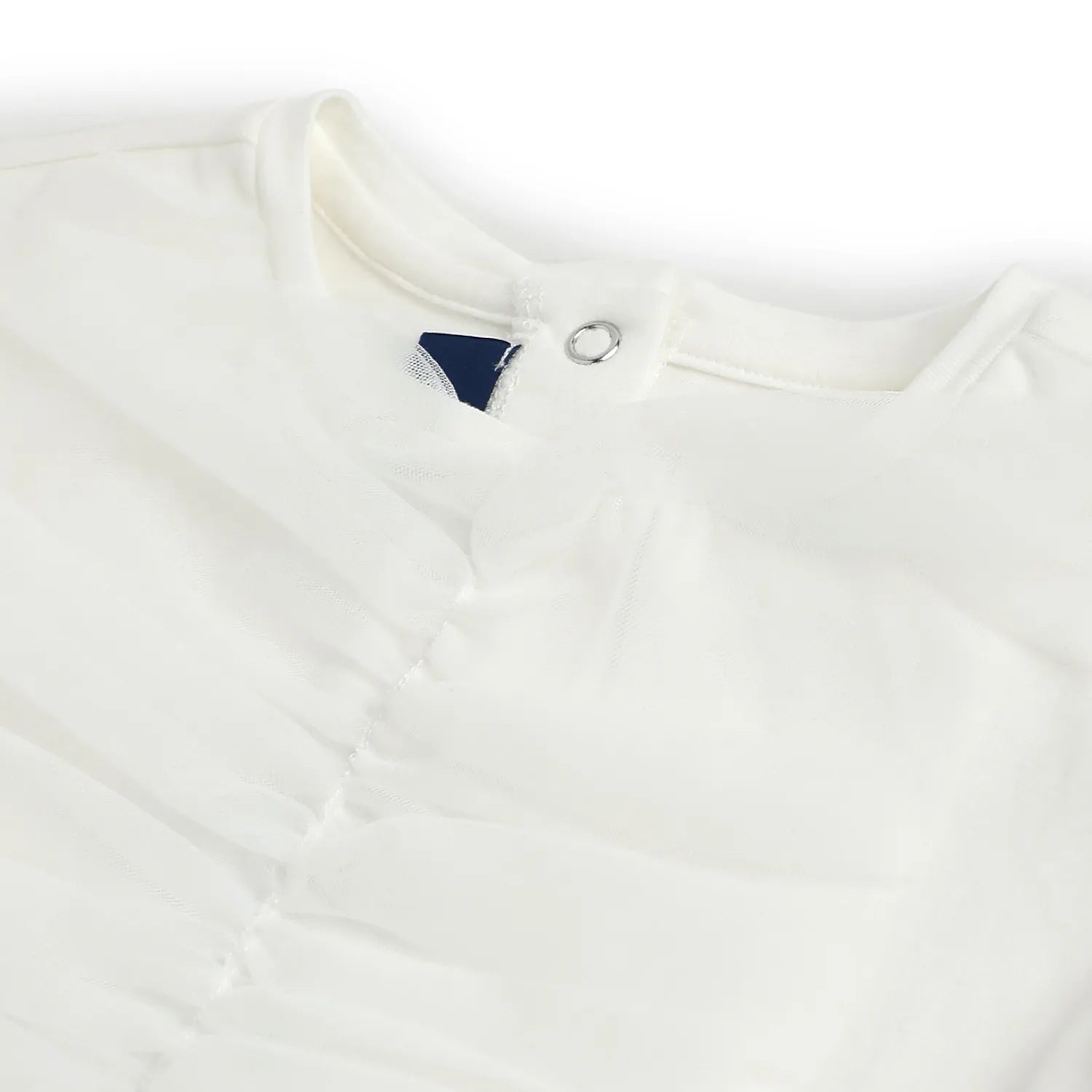 Girls White Self Design T-shirt