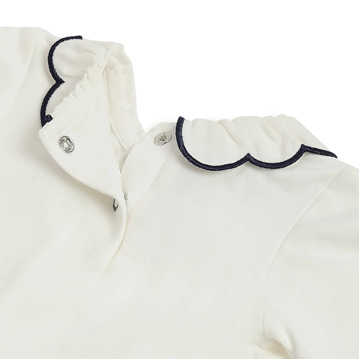 Girls White Solid T-shirt