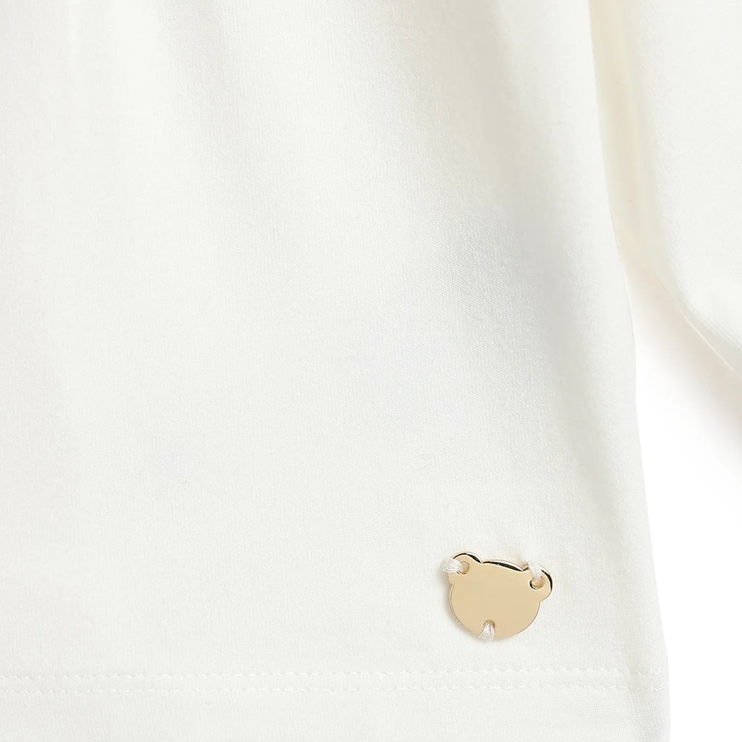 Girls White Solid T-shirt